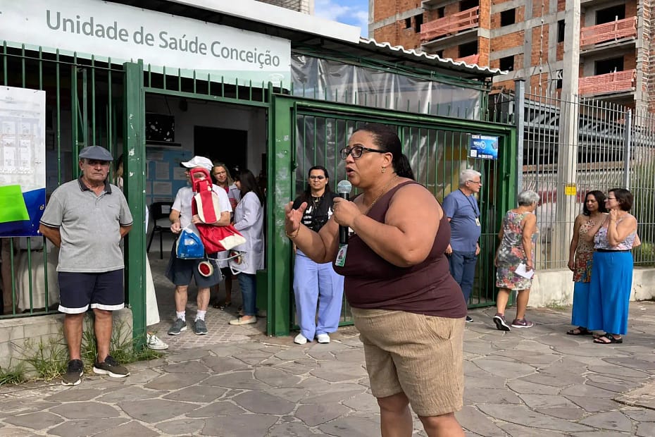Trabalhadores e comunidade protestam contra precarização da Unidade de Saúde Conceição